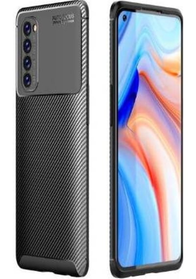Oppo Reno 4 Pro Kilif Karbon Tasarim Negro Silikon Kapak 466625405