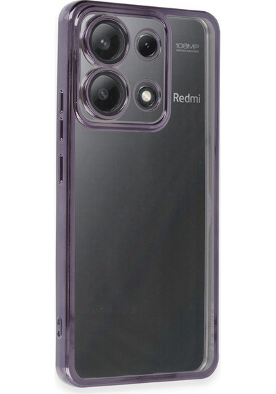 Xiaomi Poco X6 Kılıf Razer Lensli Silikon - Mor -