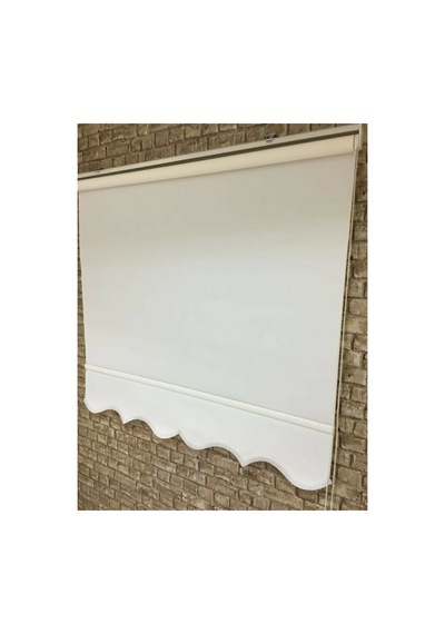Ekru Kırık Beyaz Stor Düz Güneşlik Perde Etek Dilimli Modern Perde