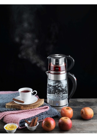 Schafer Gourmemaxx Cam Çay Makinesi Kettle 4 Parça
