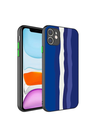 Apple Uyumlu iPhone 11 Kılıf Kamera Korumalı Renkli Temperli Zore X-cam Kapak NO6