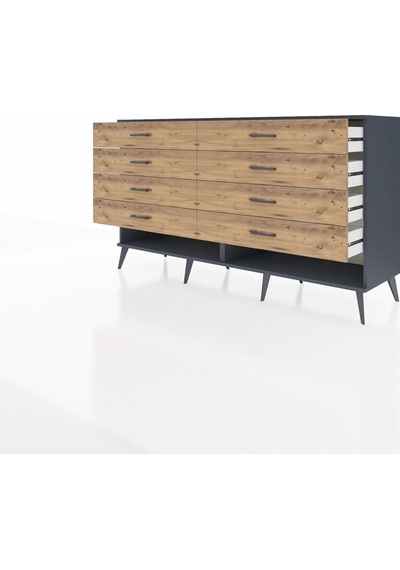 Hyperion Konsol 8 Çekmeceli 176x44x99 Antrasit-antrasit/çam Antrasıt/antrasıt - Antrasıt Hyperion Konsol 8 Çekmeceli 176x44x99 Antrasit-antrasit/çam Antrasıt/antrasıt - Antrasıt