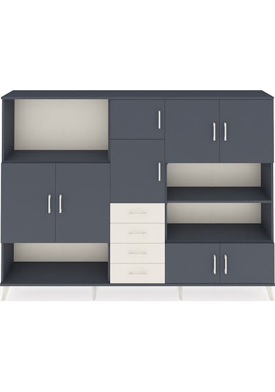 Arges Dolap 9 Raflı 4 Çekmeceli 8 Kapaklı 220x30x163 Antrasit-ant Antrasit-antrasit/aytaşı Arges Dolap 9 Raflı 4 Çekmeceli 8 Kapaklı 220x30x163 Antrasit-ant Antrasit-antrasit/aytaşı