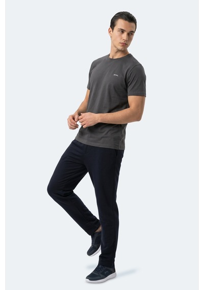 Slazenger Keanu Erkek Koyu Gri Tişört