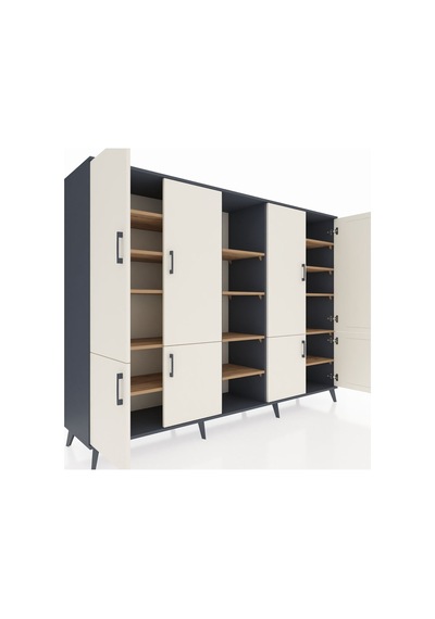 Hyperion Dolap 14 Raflı 8 Kapaklı 220x44x163 Antrasit-aytaşı/çam Aytası/atlas Çam - Antrasıt Hyperion Dolap 14 Raflı 8 Kapaklı 220x44x163 Antrasit-aytaşı/çam Aytası/atlas Çam - Antrasıt
