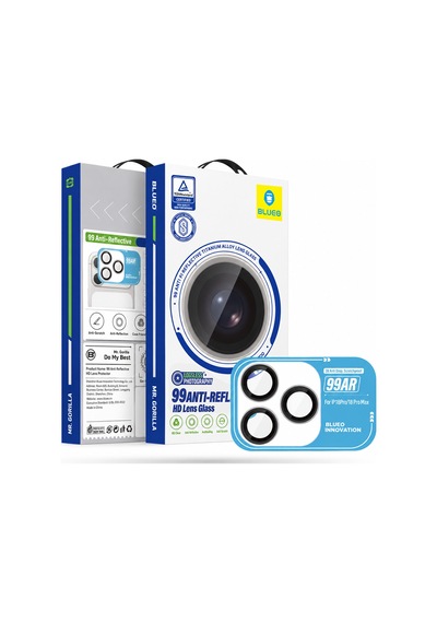 99 Hd İphone 18 Pro / 18 Pro Max Uyumlu Uygulama Aparatlı Ar Yansıma Önleyici Kamera Lens Koruyucu - Siyah