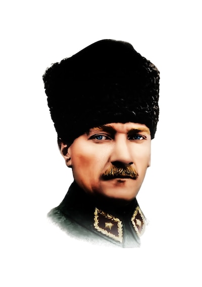 Atatürk Araba Sticker Yapıştırması 18cm ve 7Cm 2 Adet md2