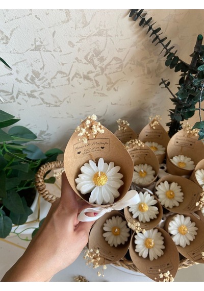 Bernami Mum Pinterest Kişiye Özel Düğün Nişan Söz Kına Sünnet Hediyelik Vanilya Kokulu Buket Mum-30 Adet Diğer