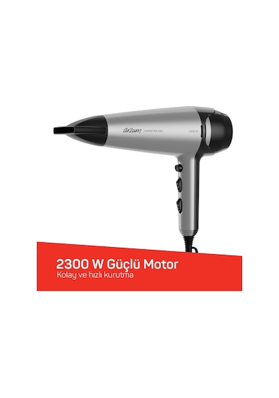Hairstar Ion Difüzörlü Saç Kurutma Makinesi 2300w Gri - Ar5119