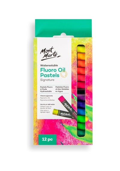 Mm Suda Çözünür Fluoro Yağlı Pastel 12'li Diğer