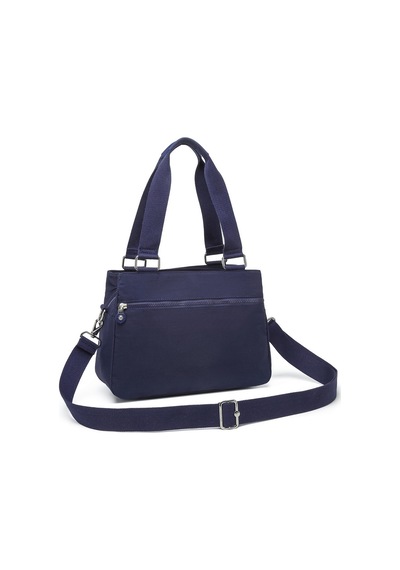Smart Bags Orta Boy Çok Cepli Su Geçirmez Hafif Krınkıl Kumaş Kadın Omuz Çantası Lacivert 76925641