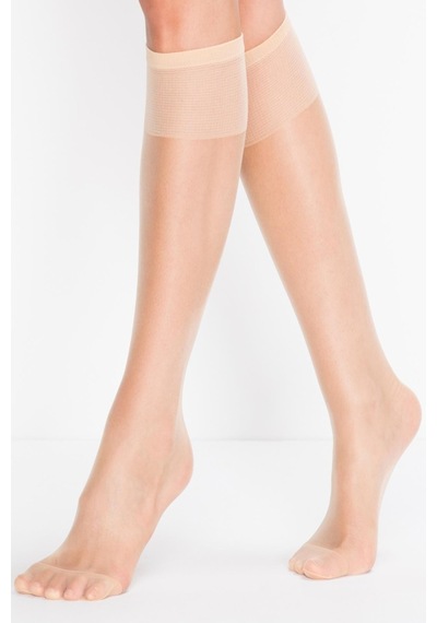 Müjde Kadın Açık Ten Ince 20 Denye Dizaltı  12'Li Paket Çorap 51 Açık Ten