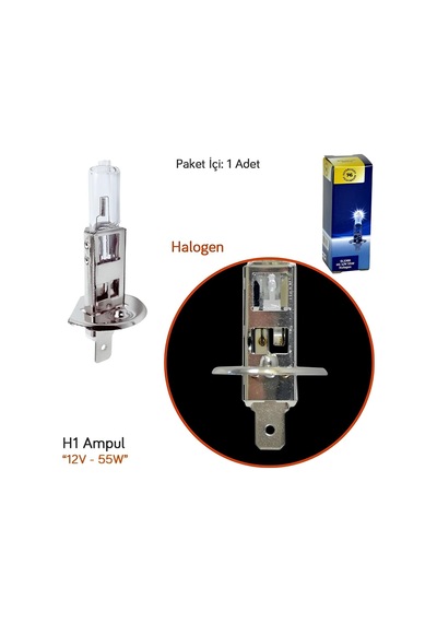12v 55w Halogen H1 Ampul Sl3300