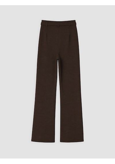 Lcwaıkıkı Classic Kahverengi Beli Kemerli Dar Fit Kadın Pantolon