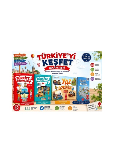 Model Türkiye'yi Keşfet Hikâye Seti 40 Kitap Eğitici Çocuk Kitaplığı