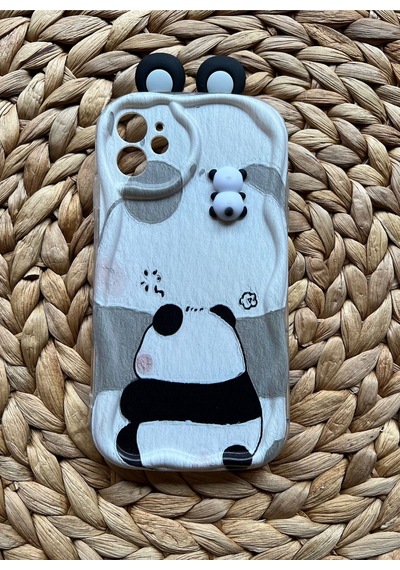 Apple iPhone 11 Uyumlu Darbeye Dayanıklı Ve Sevimli Silikon Kılıf Siyah-beyaz