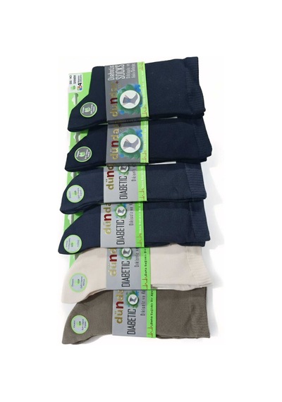 Plus Unisex Bambu Diyabetik Çorap 4 Mevsim Dikişsiz/kokulu Asorti 12'li Paket Set 2 36-40 Asorti Set 2