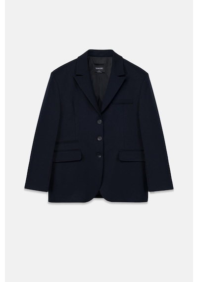 Thalure Kadın Lacivert Oversize Blazer Lacivert