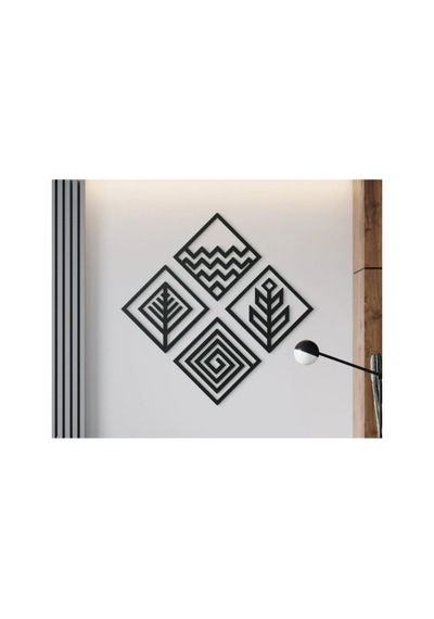 4 Element Temalı Dekoratif Duvar Süsü 4 Parça