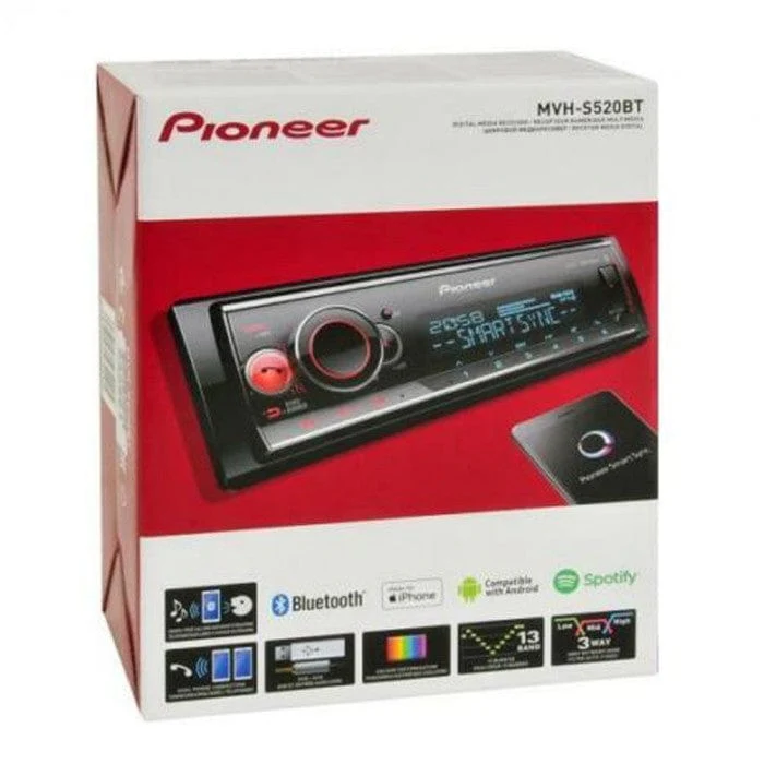 Pioneer Mvh-s520bt Bluetooth Usb Li Oto Teyp Flac 13band Eq - Sencan Sound