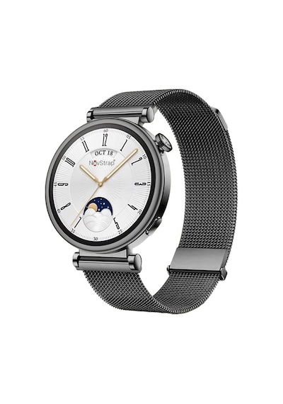 Novstrap Huawei Watch Gt4 41mm Gt5 41mm İle Uyumlu Kordon 18mm Çift Mıknatıslı Lansman Metal Hasır Çelik Kayış