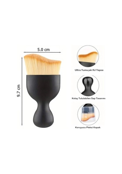 Ultra Yumuşak Kıllı Premium Araç Içi Temizleme Toz Fırçası 9,7cmx5cm - Kapaklı - Detay Lüks Temizlik 1 Adet