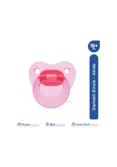 Wee Baby Akide Damaklı Silikon Emzik 18+ Ay Pembe