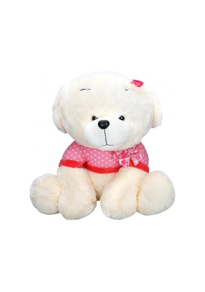 Peluş Oturan Köpek 55 Cm. - Pembe