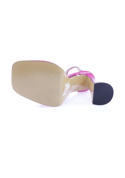 Dgn 3581-23y Kadin Kristal Taşli Çapraz Bantli Kalin Topuklu Sandalet 3581-2271-R15095 Pembe