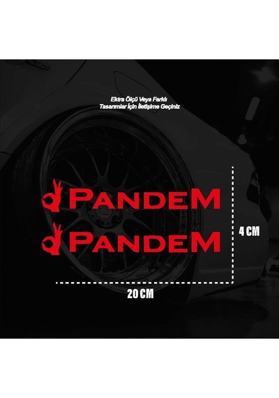Pandem Motosiklet Araba Laptop Sticker Yapışkanlı Folyo Kırmızı