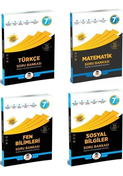 7.Sınıf 4Lü Soru Bankası Seti (Mtfs) Zeka Küpü Yayınları