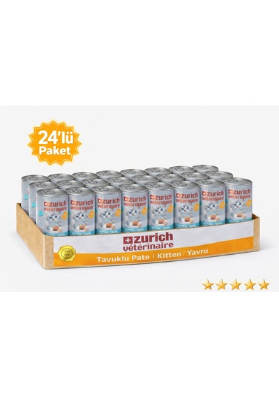 Zurich Veterinaire Tavuklu Yavru Kedi Konservesi 415 Gr X 24 Lü Paket