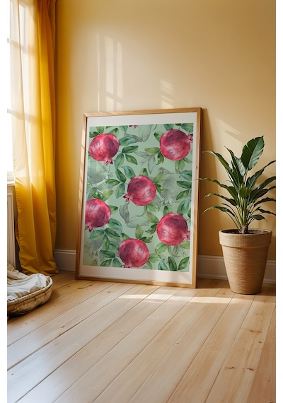 Modern Mutfak Estetiği Ahşap Çerçeveli Poster Tablo 3