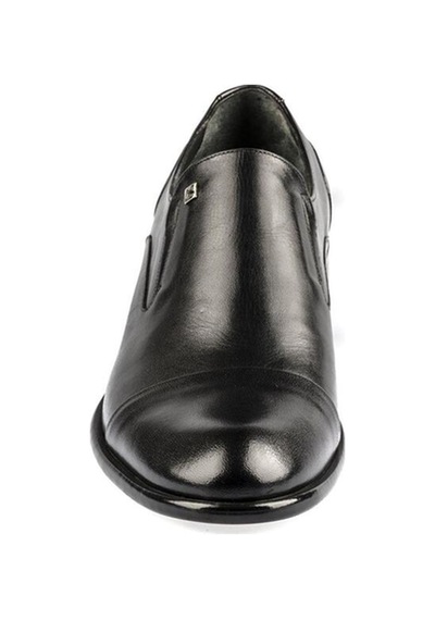 Fosco 4600 Bağcıksız Hakiki Deri Erkek Ayakkabı Siyah Sıyah