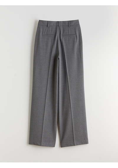 Lcw Vision Gri Loose Fit Kadın Pileli Pantolon