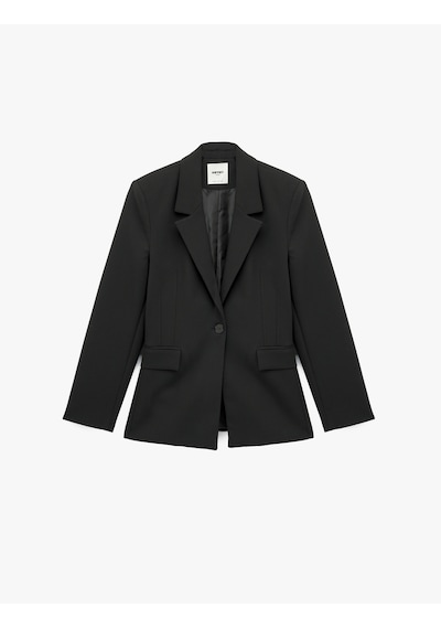Koton Slim Fit Uzun Kollu Cep Detaylı Düğmeli Geniş Yaka Blazer Ceket Siyah 6wak50081uw Siyah Koton Slim Fit Uzun Kollu Cep Detaylı Düğmeli Geniş Yaka Blazer Ceket Siyah 6wak50081uw Siyah