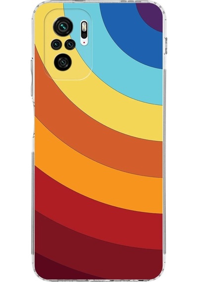 Xiaomi Redmi Note 10s Kamera Korumalı Kapak Renk Cümbüşü Tasarımlı Şeffaf Kılıf
