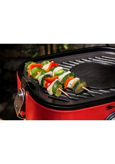 Aygaz Portatif Sahara Kırmızı Mini Barbekü Siyah