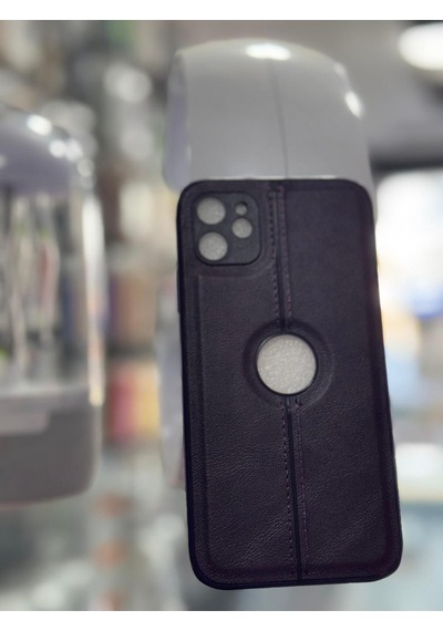 Apple Uyumlu iPhone 11 Uyumlu Suni Deri Lens Korumalı Kılıf -