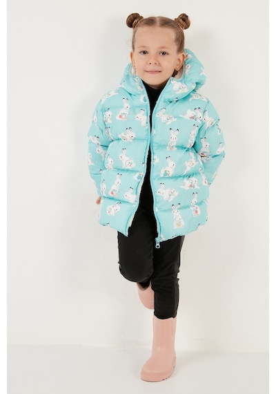 Lela Ekstra Dolgulu Içi Yumuşak Polarlı Kapüşonlu Şişme Kız Çocuk Mont 5763007 Mint