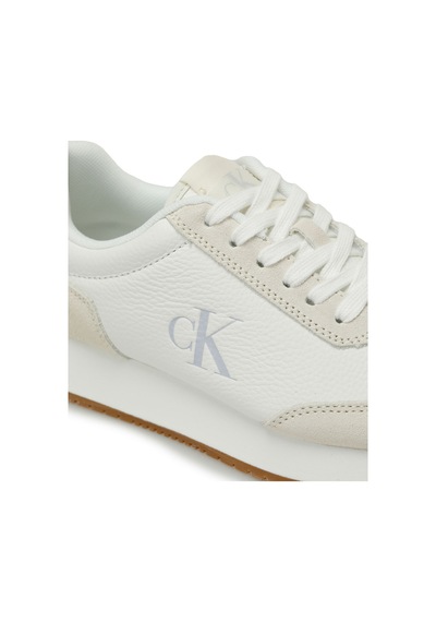 Calvin Klein Runner Laceup Low Mıx Mg Krem Kadın Sneaker Bej