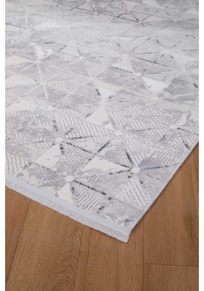 Voyage %100 Akrilik Yumuşak Dokulu Halı Kilim Salon Mutfak Koridor Yolluk Dokuma Makine Halısı Ac-315 Mavi