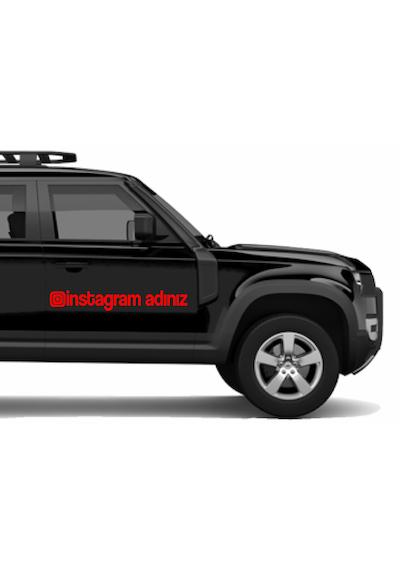 Kişiye Özel İnstagram Adresi Sticker - İnstagram Sosyal Medya Sticker - Araba Oto Motosiklet Karavan Sticker 00062 25 Cm