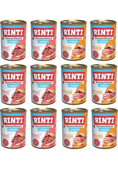 Rinti 2 Çeşit Karma Gurme Yavru Köpek Konservesi 400 G X 12 Adet