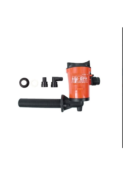 Sealux Marine Livar Pompası 800 Gph 12v - 90 Derece Beyaz - Turuncu