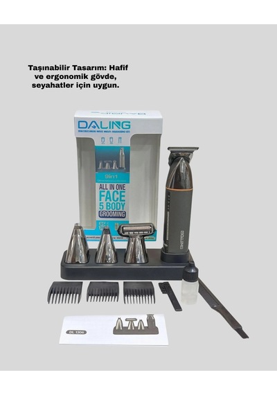 Hubrendy Tekno Çok Fonksiyonlu 9 U 1 Arada Tıraş Makinesi Şarjlı Saç Sakal Düzeltici Yeni Nesil