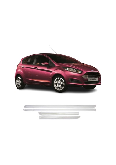 Ford Fiesta Hb Uyumlu Yan Kapı Çıtası 4 Parça 2009-2017 Paslanmaz Krom