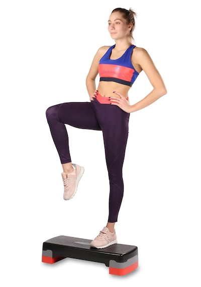 2 Kademeli Kaymaz Taban Step Tahtası + Denge Topu + Pilates Bandı