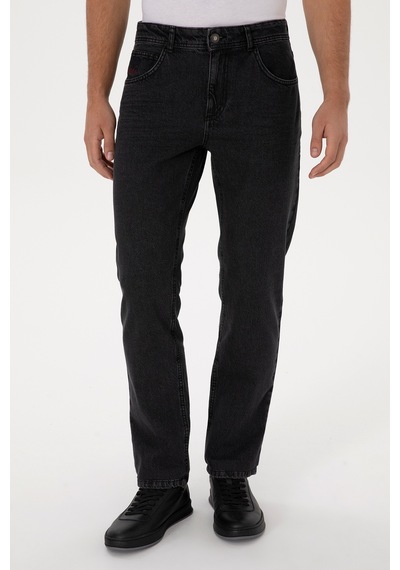 U.S. Polo Assn. Erkek Siyah Relax Fit Jean Pantolon 50316564-DN0027