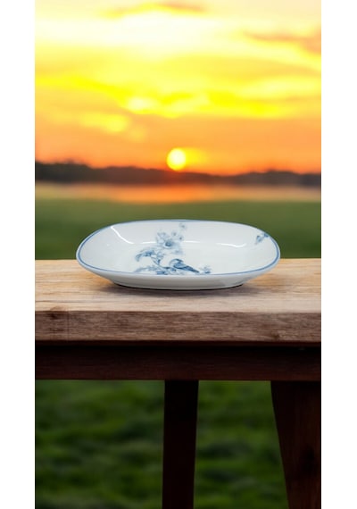 Evmutfak Güral Porselen 6 Adet 15 Cm Şuje Kayık Tabak 1891 Açık Deniz Yeşili